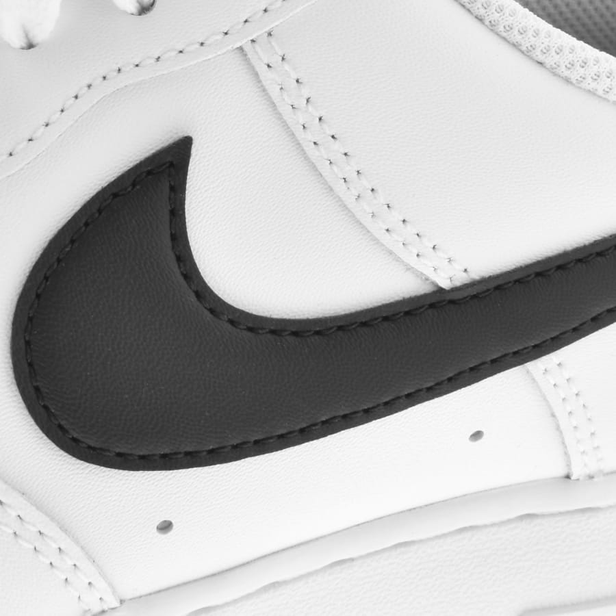 Nike white black tick top